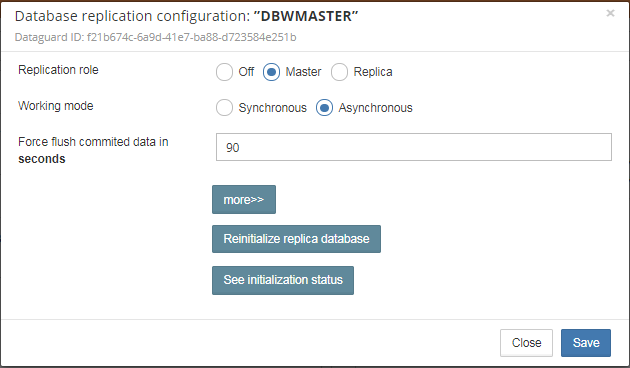 Setup Firebird replication at master